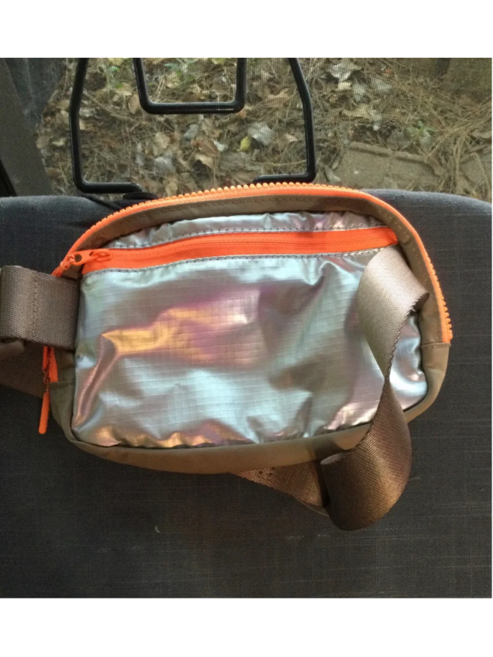 Women's Unbranded Crossbody Bag One Size Silver and Orange